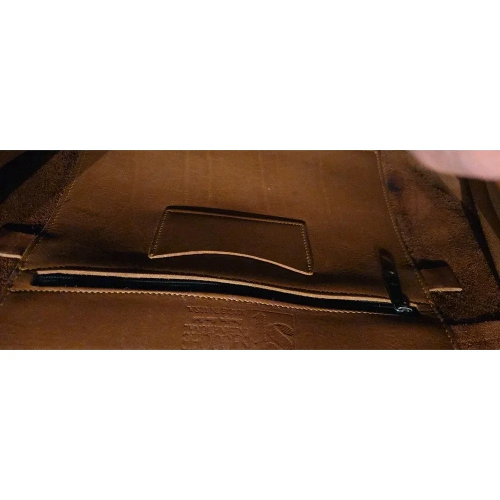 Vintage Sacoche International Brown Leather Messenger Bag Briefcase Made in USA
